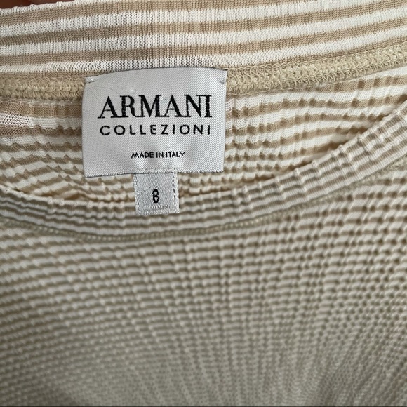 ARMANI COLLEZIONI STRIPED SHIRT SIZE 8 - Picture 3 of 5